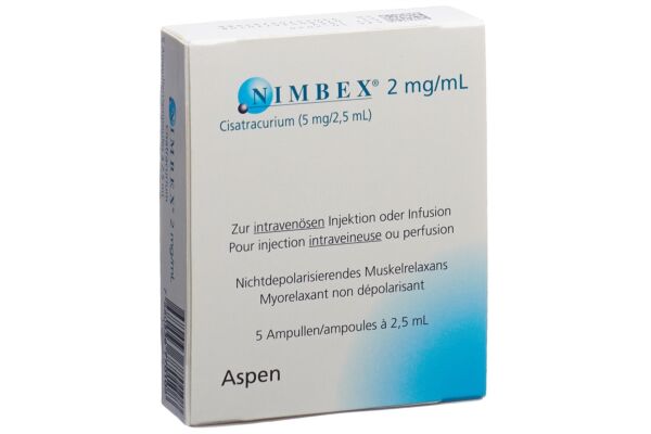 Nimbex Inj Lös 5 mg/2.5ml 5 Amp 2.5 ml