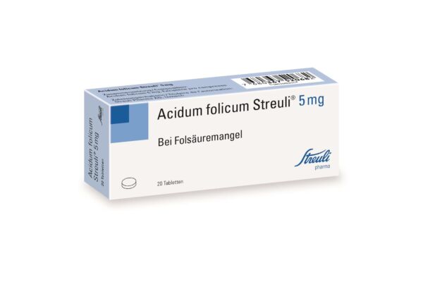 Acidum folicum Streuli Tabl 5 mg 20 Stk