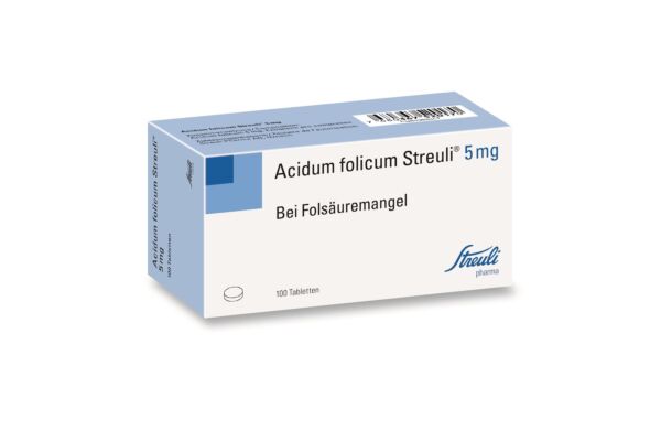 Acidum folicum Streuli Tabl 5 mg 100 Stk