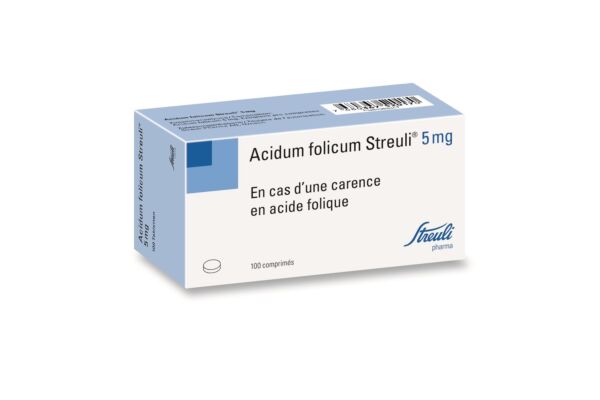 Acidum folicum Streuli Tabl 5 mg 100 Stk