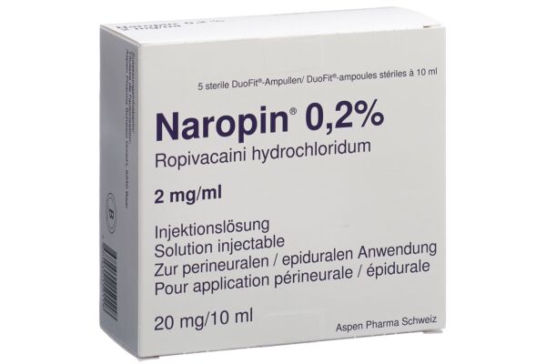 Naropin sol inj 20 mg/10ml ampoules duofit 5 pce