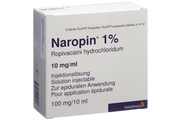Naropin sol inj 100 mg/10ml ampoules duofit 5 pce