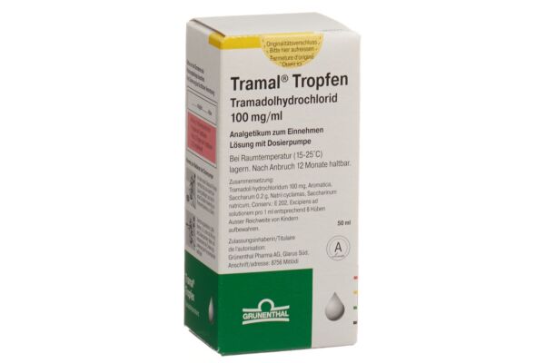 Tramal gouttes 100 mg/ml avec pompe de dosage fl 50 ml