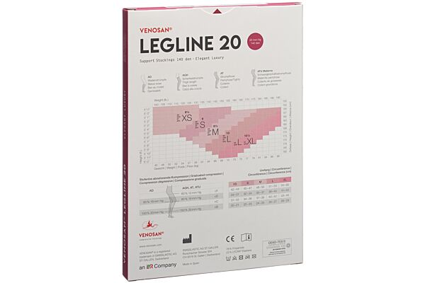 Venosan Legline 20 A-GHS XS black 1 Paar