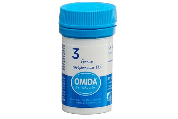Omida Schüssler Nr3 Ferrum phosphoricum Tabl D 12 Ds 20 g