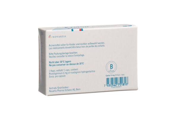 Exelon caps 6 mg 28 pce