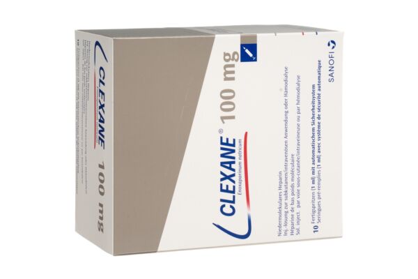 Clexane sol inj 100 mg/ml 10 ser pré 1 ml