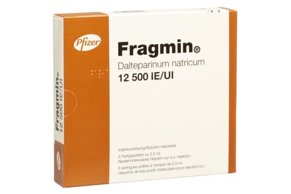 Fragmin Inj Lös 12500 IE/0.5ml 5 Fertspr 0.5 ml