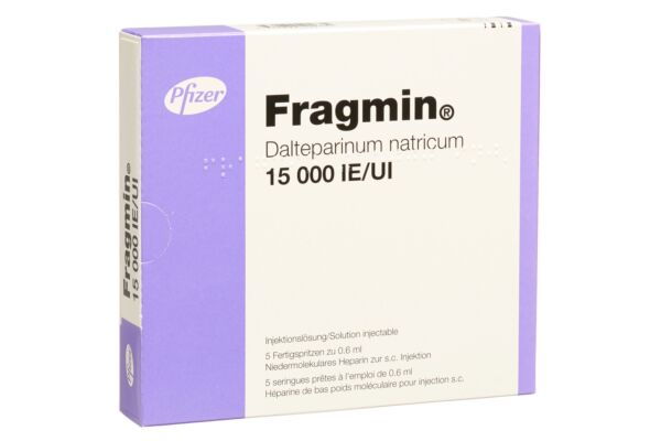 Fragmin Inj Lös 15000 IE/0.6ml 5 Fertspr 0.6 ml