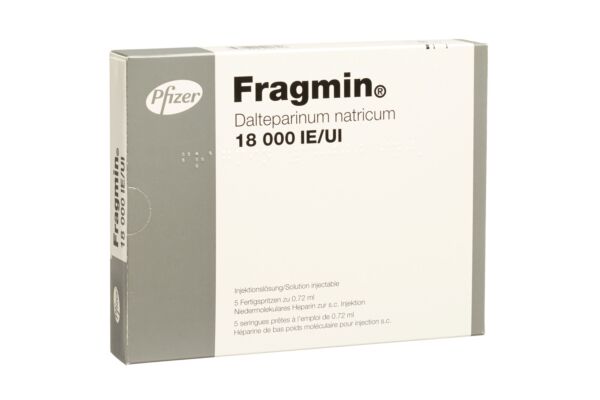 Fragmin Inj Lös 18000 IE/0.72ml 5 Fertspr 0.72 ml
