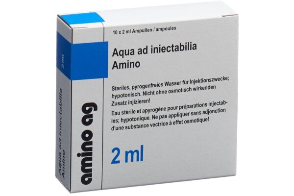 Aqua ad injectabilia Amino Inj Lös 2ml Ampullen 10 Stk