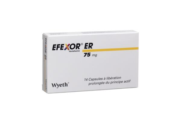 Efexor ER caps 75 mg à liberation prolongée du principe actif 14 pce