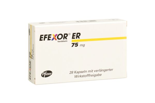 Efexor ER Kaps 75 mg mit verlängerter Wirkstofffreigabe 28 Stk