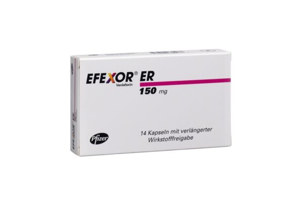 Efexor ER caps 150 mg à liberation prolongée du principe actif 14 pce