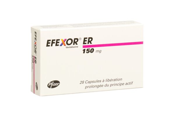 Efexor ER caps 150 mg à liberation prolongée du principe actif 28 pce