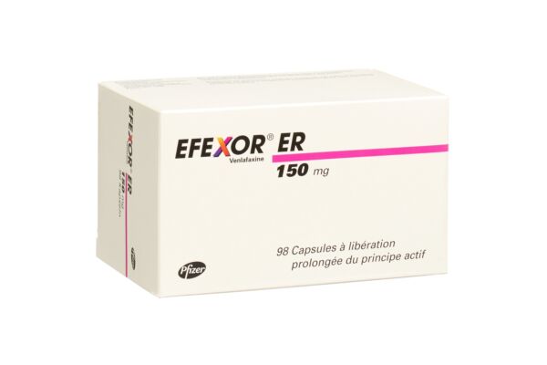 Efexor ER caps 150 mg à liberation prolongée du principe actif 98 pce