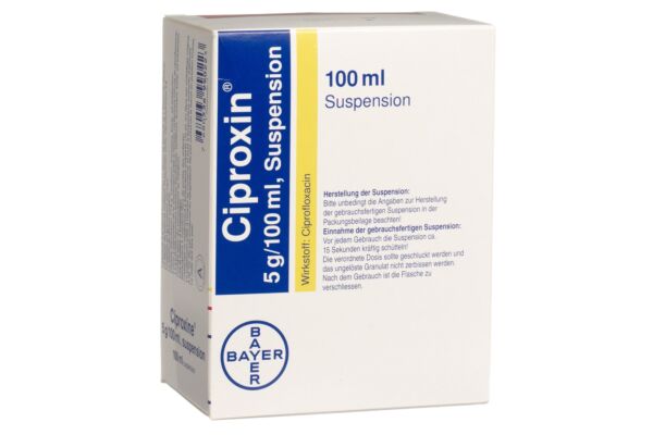 Ciproxin Gran 5 g/100ml und Lösungsmittel zur Herstellung einer Suspension zum Einnehmen Fl 100 ml