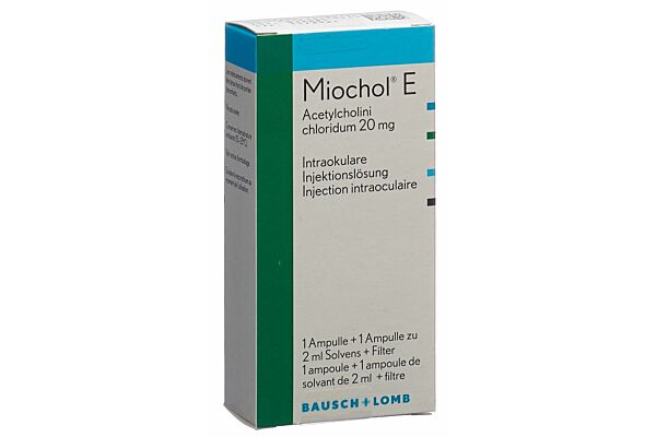 Miochol E subst sèche 20 mg c solv (2 ml) vial