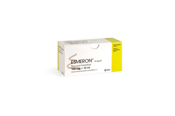 Esmeron sol inj 100 mg/10ml 10 flac 10 ml