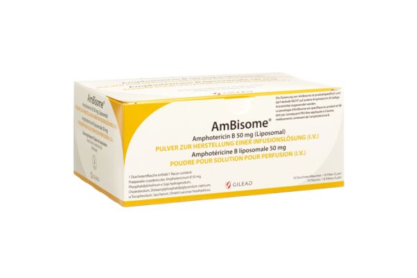 AmBisome subst sèche 50 mg flac 10 pce