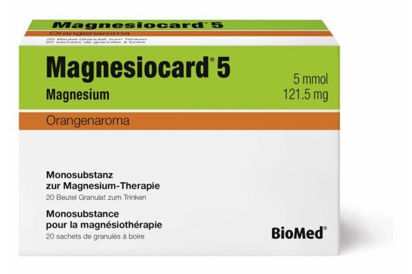 Magnesiocard Gran 5 mmol Orange Btl 20 Stk