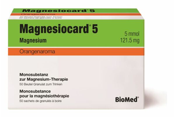Magnesiocard gran 5 mmol orange sach 50 pce