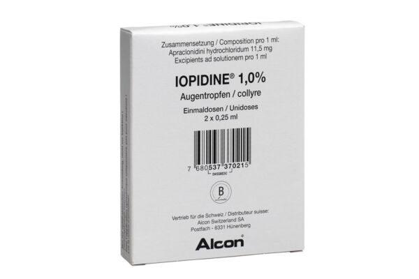 Iopidine Gtt Opht 1 % 2 Monodos 0.25 ml