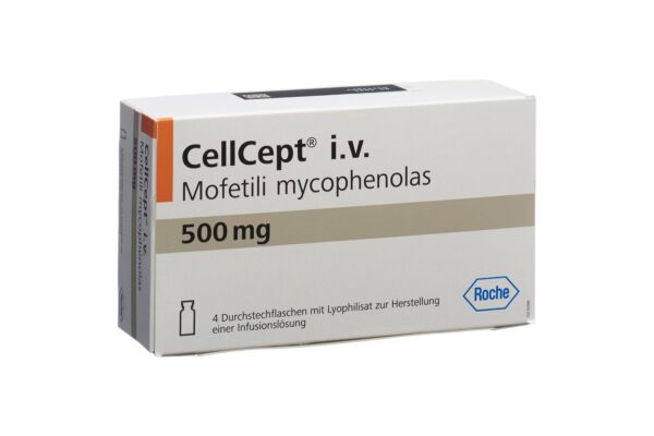 CellCept i.v. Trockensub 500 mg Durchstf 4 Stk