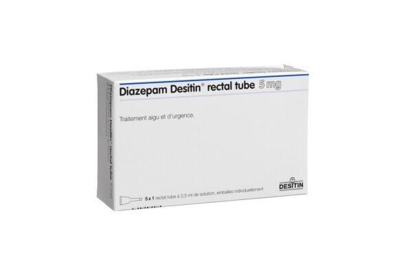 Diazepam Desitin Rectal Tube 5 mg 5 x 2.5 ml