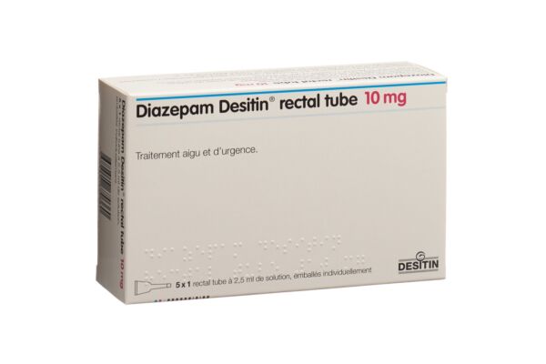 Diazepam Desitin Rectal Tube 10 mg 5 x 2.5 ml