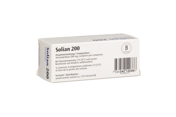 Solian Tabl 200 mg teilbar 90 Stk