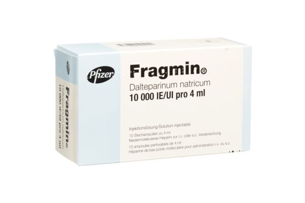 Fragmin sol inj 10000 UI/4ml 10 flac 4 ml