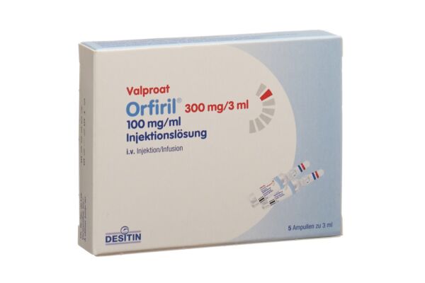 Orfiril Inj Lös 300 mg/3ml Amp 5 Stk