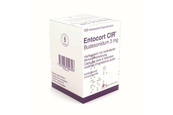 Entocort CIR 3 mg capsules dures à libération modifiée bte 100 pce