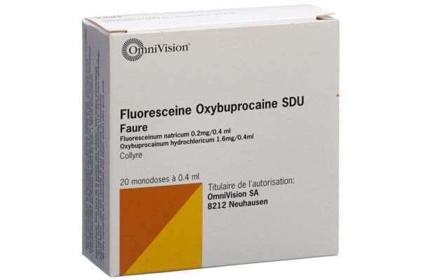Fluoresceine Oxybuprocaine SDU Faure 0.4 % 20 x 0.4 ml