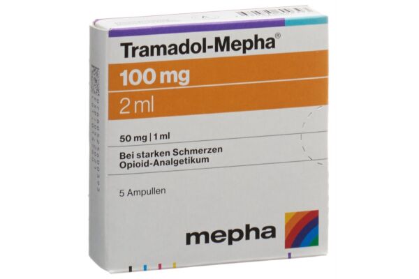Tramadol-Mepha Inj Lös 100 mg/2ml 5 Amp 2 ml