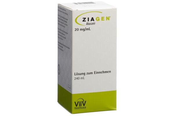 Ziagen sol buv 20 mg/ml fl 240 ml