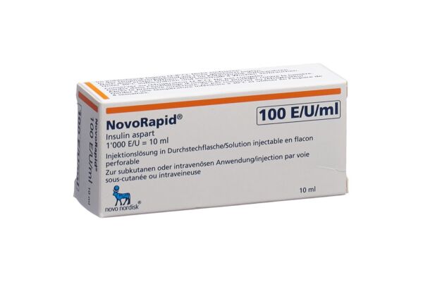Insuline NovoRapid sol inj flac 10 ml