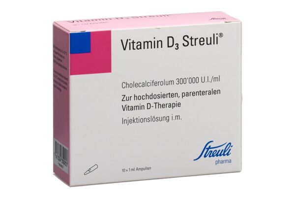 Vitamine D3 Streuli sol inj 300000 UI/ml 10 amp 1 ml