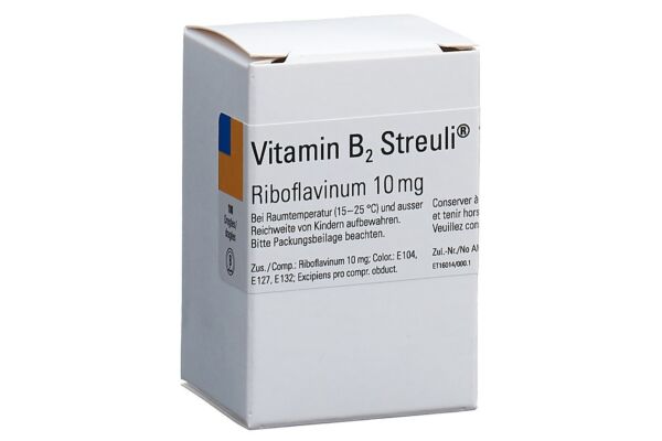 Vitamine B2 Streuli drag 10 mg bte 100 pce
