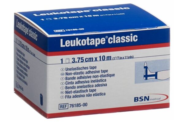 Leukotape classic bande adhésive 10mx3.75cm bleu