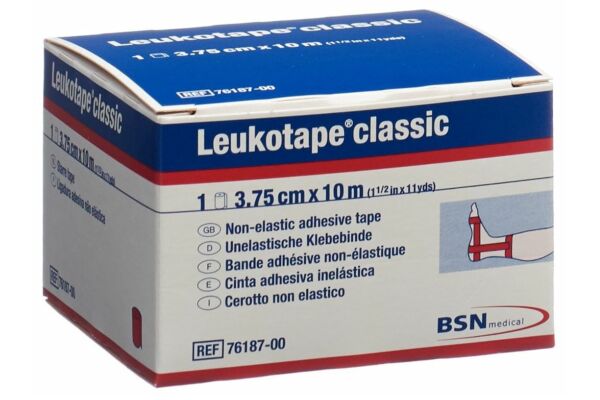 Leukotape classic bande adhésive 10mx3.75cm rouge