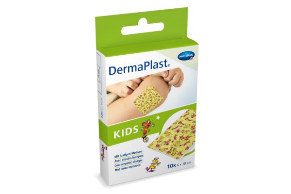 DermaPlast Kids pansement rapide 6x10cm plastique 10 pce