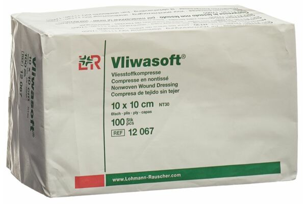 Vliwasoft fibre en non-tissé 10x10cm 6 couches sach 100 pce