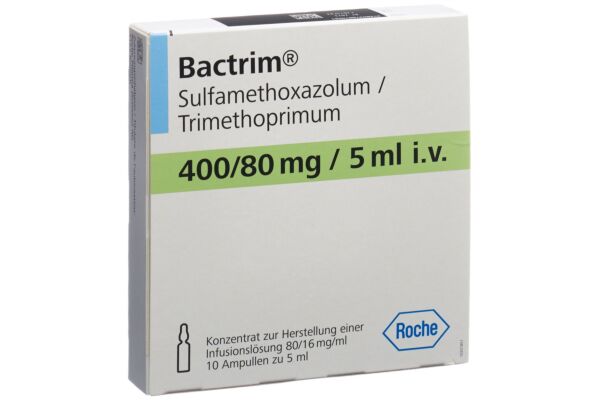 Bactrim Inf Konz 400/80mg  zur Herstellung einer Infusionslösung 10 Amp 5 ml