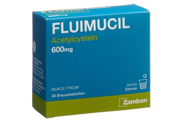 Fluimucil Brausetabl 600 mg Erw citron 30 Stk