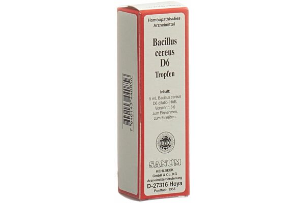 Sanum bacillus cereus gouttes 6 D 5 ml