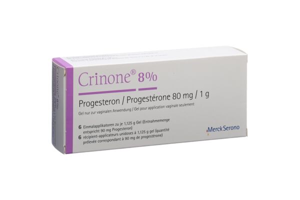Crinone gel vag 8 % 6 monodos 1.125 g