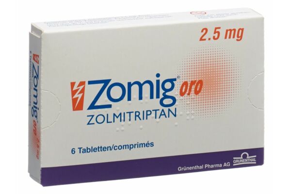 Zomig oro cpr 2.5 mg 6 pce