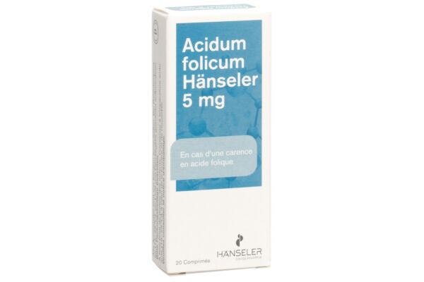 Acidum folicum Hänseler cpr 5 mg 20 pce